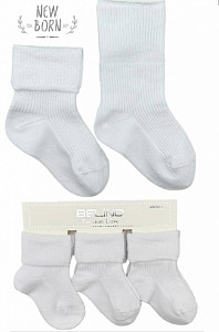 Носочки белые бесшовные для малышей  BELINO